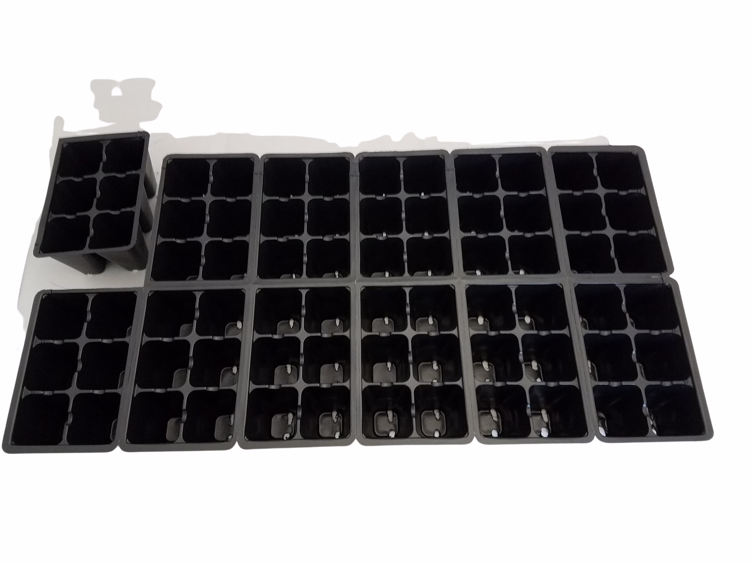 Seed Starting - 1206 Inserts For Growing Trays | 12 Trays Of 6 Holes Per Sheet