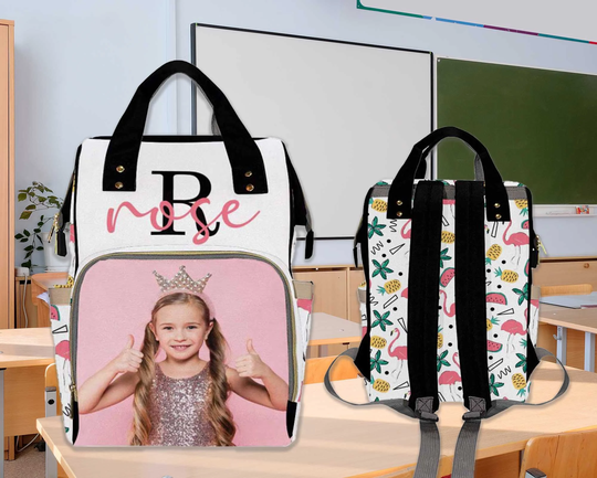 Back To School Season Packages For Students, Large Capacity Bag, Waterproof Personalize Schoolbag With Photo, Christmas Gifts
