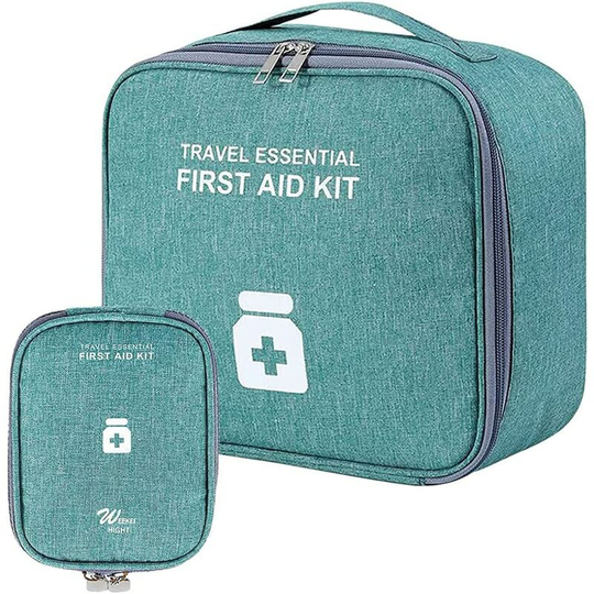 2 Pieces Portable First Aid Kit, Empty First Aid Kit, Mini Portable First Aid Kits, for Emergency Situations at Home, Office, Travel, Hiking,