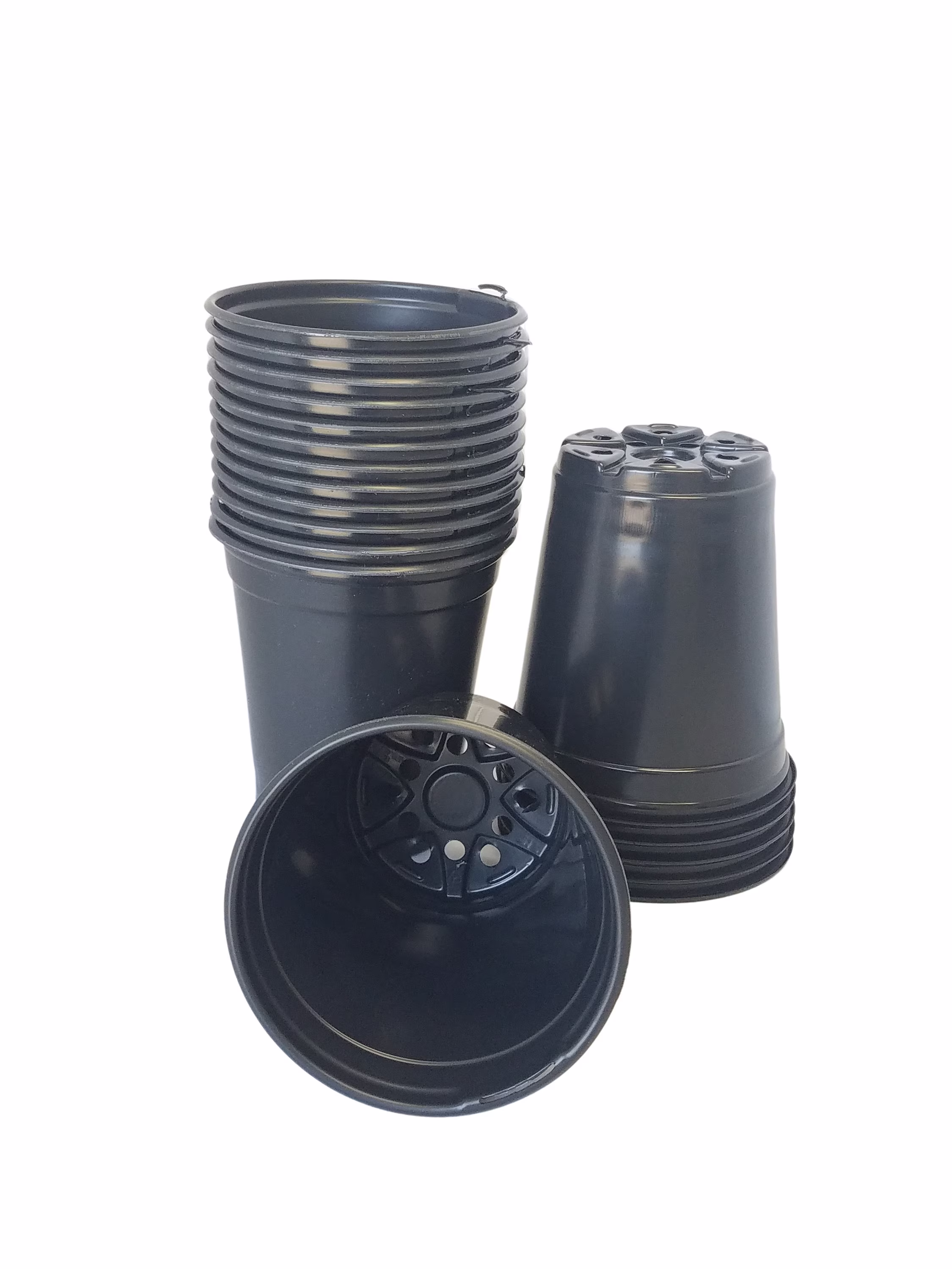 Quart Round Black Plastic Nursery Pots