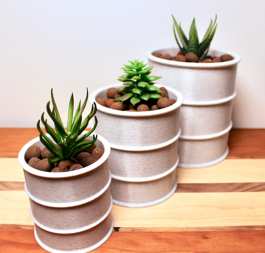 Barrel Planter Pot, Christmas Gift, Concrete Marble, Succulent, Plants, Custom Design, Storage, Gift Set