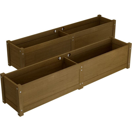 Vidaxl - Garden Raised Beds 2 pcs Honey Brown 150x31x31cm Solid Pinewood Brown