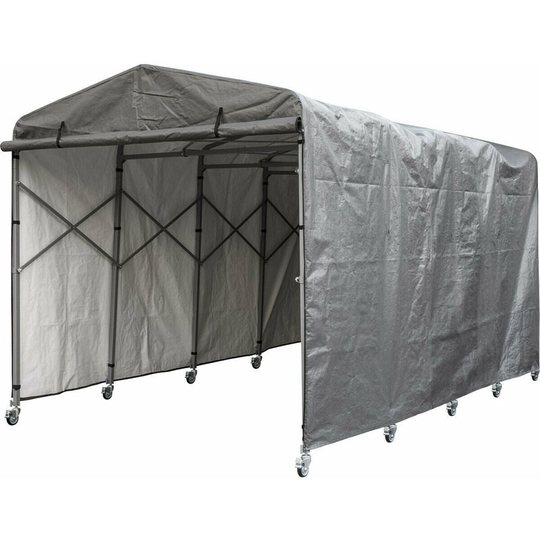 Loops - Foldable Garage Extension - 2.5m x 4.5m x 2.5m - Powder Coated Steel Frame