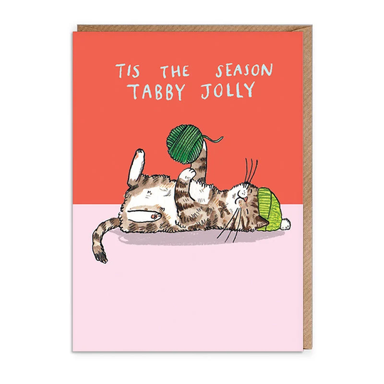 Tis The Season Tabby Jolly Cats Animals Humour Christmas Cards Puns