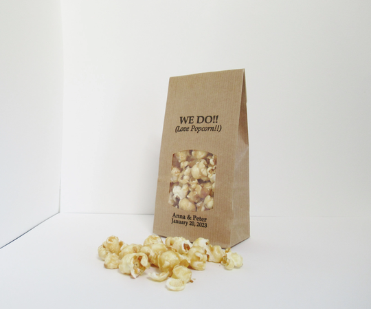 We Do Diy Wedding Popcorn Favors, Personalized Party Favor Bags, We Do Love Popcorn