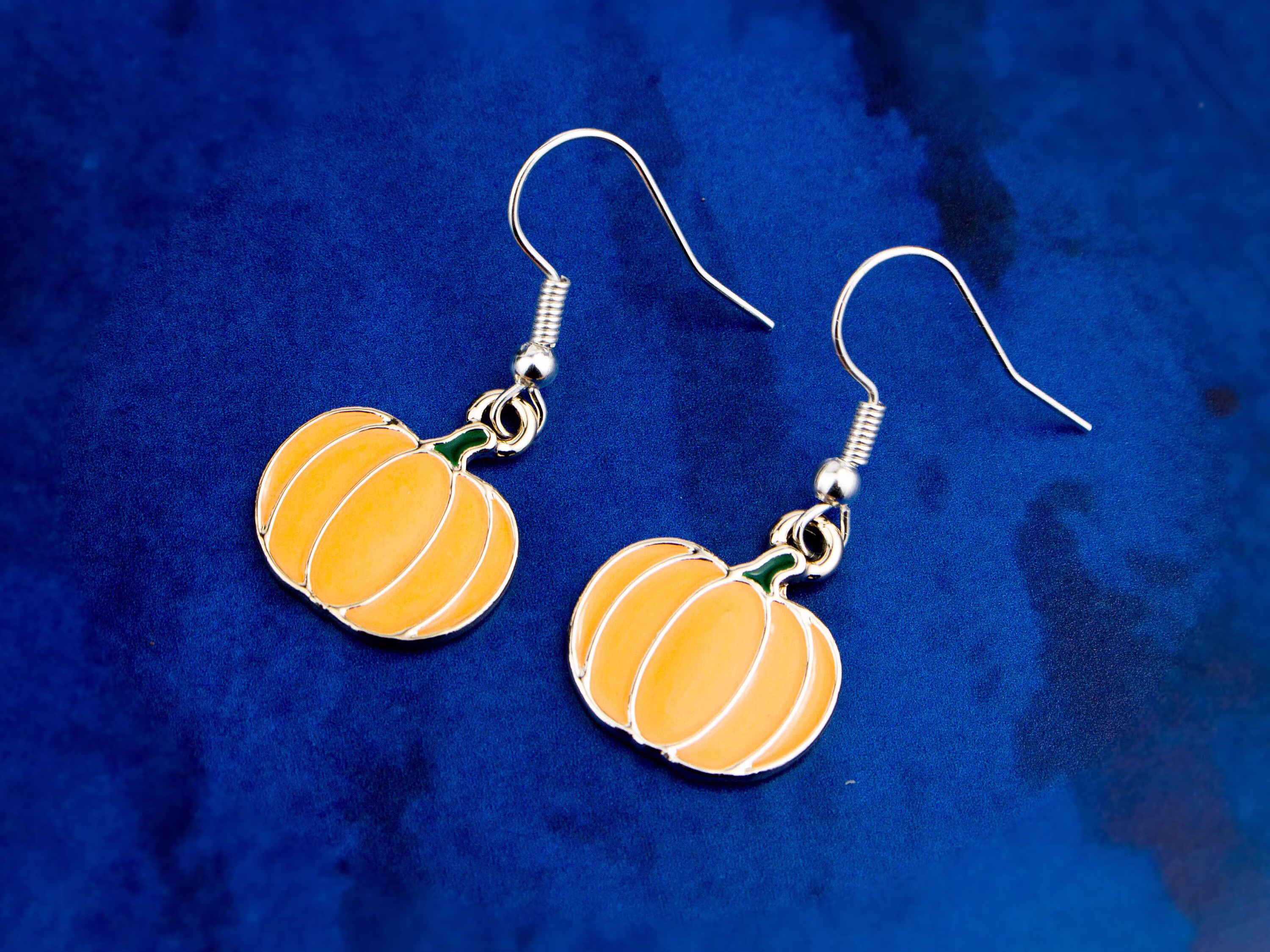 Pumpkin Earrings, Halloween Jewellery, Dangling Charm Orange Charms, Autumn Fall Season, Cute Earring