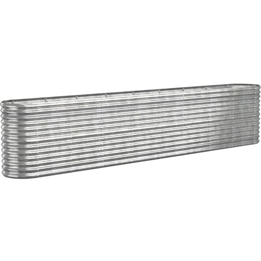 Vidaxl - Garden Planter Powder-coated Steel 332x40x68 cm Silver Silver