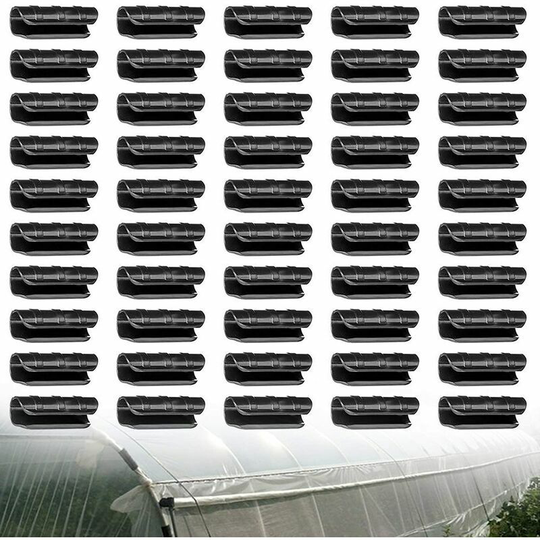 Greenhouse Hose Tube Film Clip -50 Pcs -- Clips Buildings Garden Plant Plastic Film Net Hose Fixed Connector Accessories Tools Greenhouse for Garden