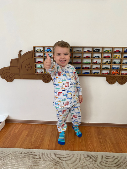 Wooden Truck Toys Shelf & Storage For Kids, Hot Wheels, Organizer