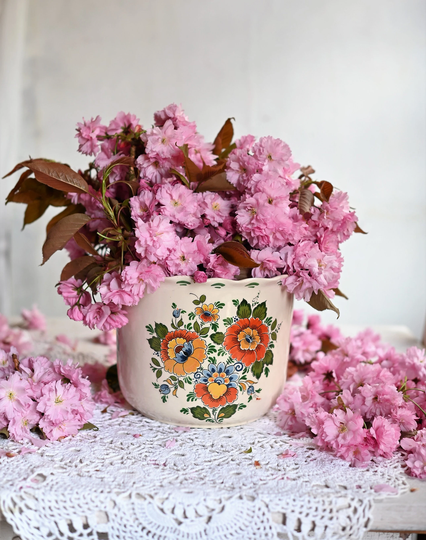Vintage Ceramic Vase, Polychroom Delfts. Beautiful Large Vaaz