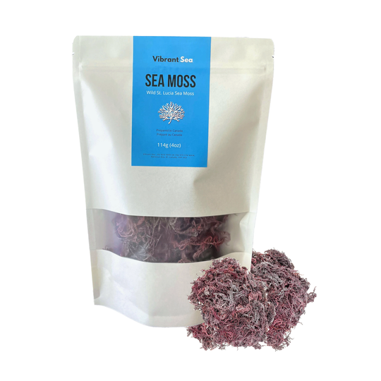 Wildcrafted Purple Raw Sea Moss - Organic, Natural, Sun Dried From St. Lucia Makes 80Oz Of Irish Gel 4Oz