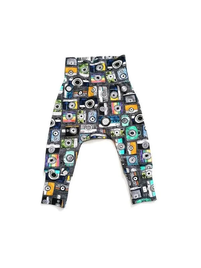 Organic Grow With Me Joggers, Camera Me, Retro Camera Pants, Eco Friendly Baby Clothes, Unisex Leggings