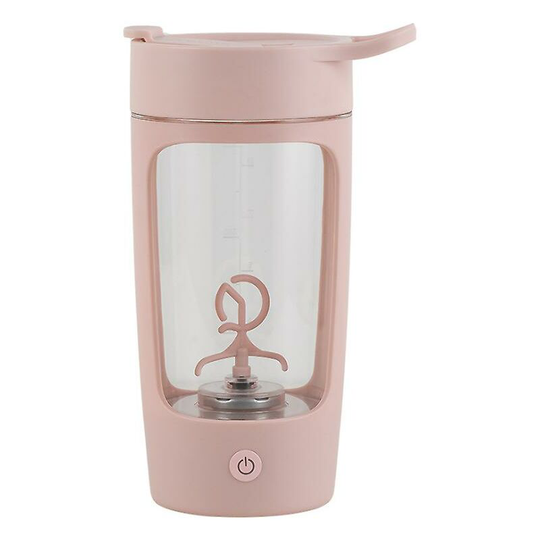 650ml Intelligent Automatic Mixing Cup Protein Powder Meal Replacement Sports Portable Water Bottle 12.1*9*19.6cm Pink