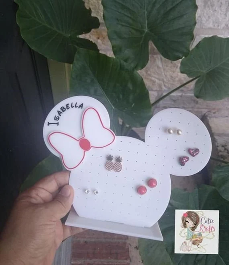 Mouse Earring Holder Display Bow Organizer