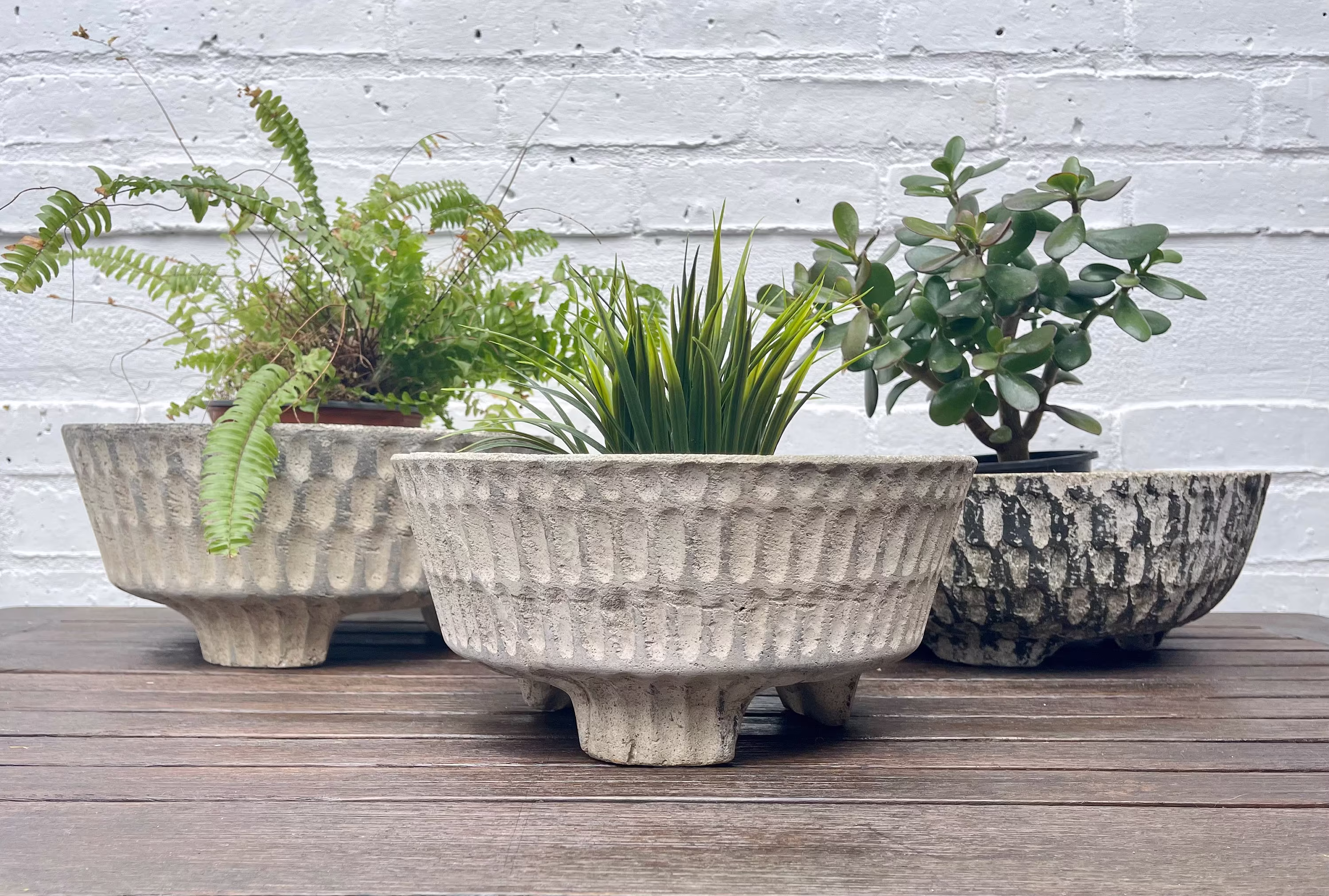 Set Of 3 Mid Century Planters For The Garden