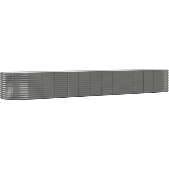 Vidaxl - Garden Planter Grey 554x100x68 cm Powder-coated Steel Grey