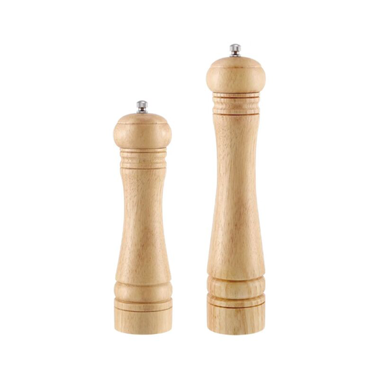 2 Pieces Wooden Manual Pepper Mill Set Salt and Pepper Mill Manual Mills Solid Wood Mill Set, Adjustable Coarse Ceramic Grinders