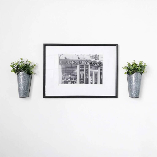 Pack Of Two Metal Galvanized Wall Plant Container