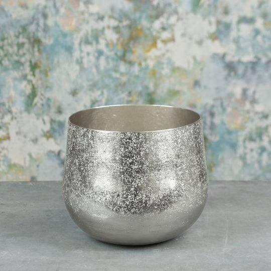 Silver Mayfair Planter | Large Metal Planter - Fast & Free UK Delivery