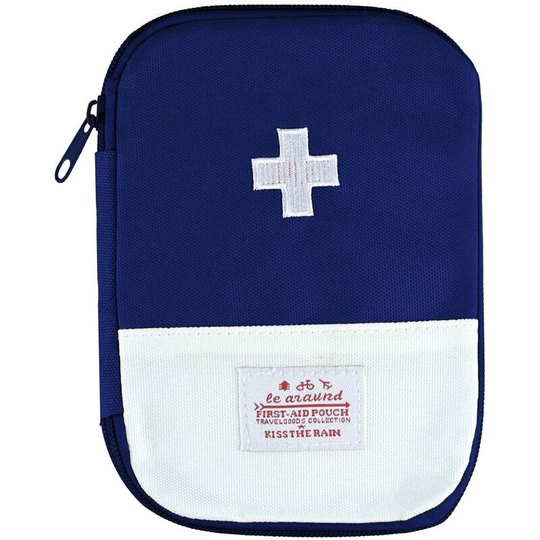 Qersta - Mini First Aid Kit for Travel, Mini Portable First Aid Kit, Storage Bag for Medicine Boxes, Outdoor Activities and Emergency Cases (Blue)