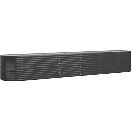 Vidaxl - Garden Planter Powder-coated Steel 440x80x68 cm Anthracite Anthracite