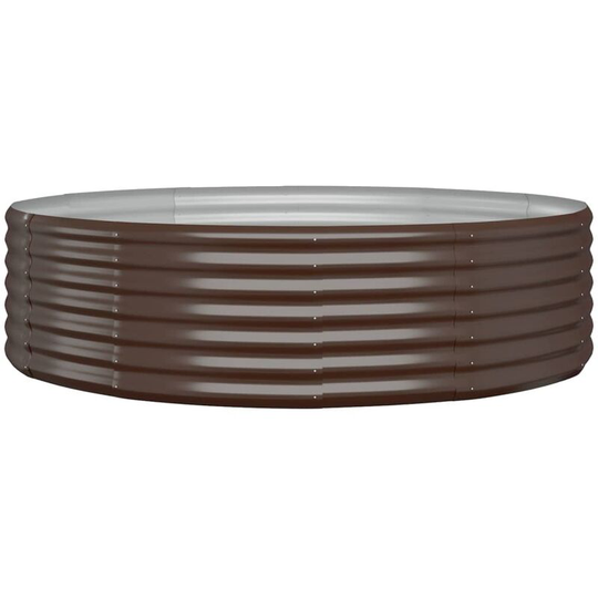 Vidaxl - Garden Planter Powder-coated Steel 140x140x36 cm Brown Brown