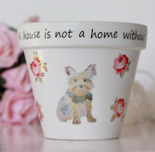 Yorkie Home Decor, Yorkie Christmas Gift, Yorkshire Terrier Plant Pot. Owner Cute Dogs, Yorkshire Pot