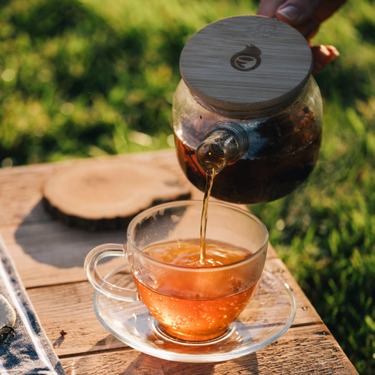 Glass Teapot With An In Built Filter