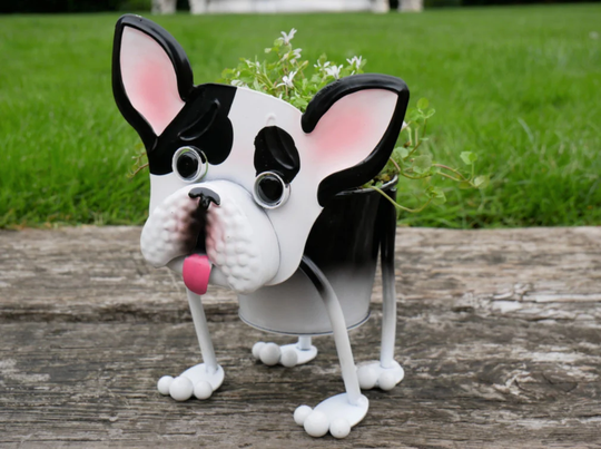 staffy Dog Planter Outdoor Garden Pot Ornament Patio Display For Flowers/Herbs - Quirky Gift Present
