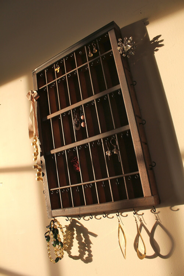 Natural Wood Jewelry Organizer
