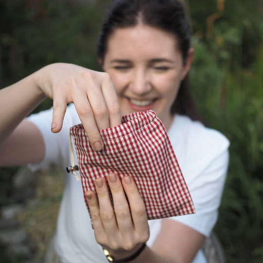 Organic Cotton Gift Bag 'Gingham'