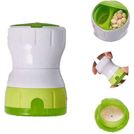 3 In 1ceramic Heart Grind And Pulverize Pills And Tablets To Fine Powder Pill Grinder Crusher Grinder With Pill Box Container