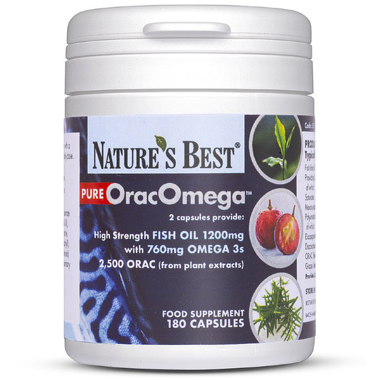 Oracomega®, A Premium Grade Pure Fish Oil With Plant Antioxidants 180 Capsules