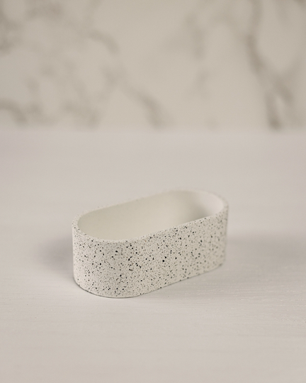 Mini Oval Planter | Concrete Pot Succulents Cactus Desk Storage