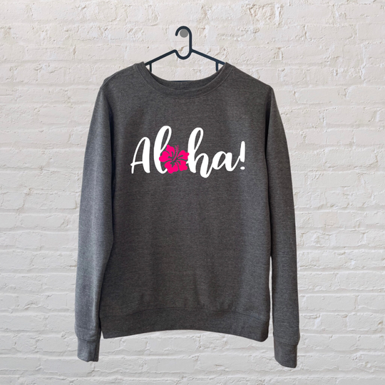 Aloha Sweatshirt, Tropical Print, Hawaii Hawaiian Hibiscus Top, Jumper, Ladies Tops, Birthday Gifts For Her