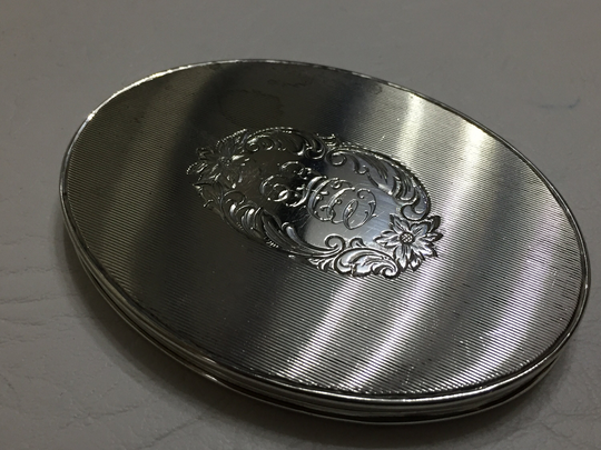 This Is A Very Rare Vintage High Quality Solid Silver Ladies Powder Compact Dated Paris 1955