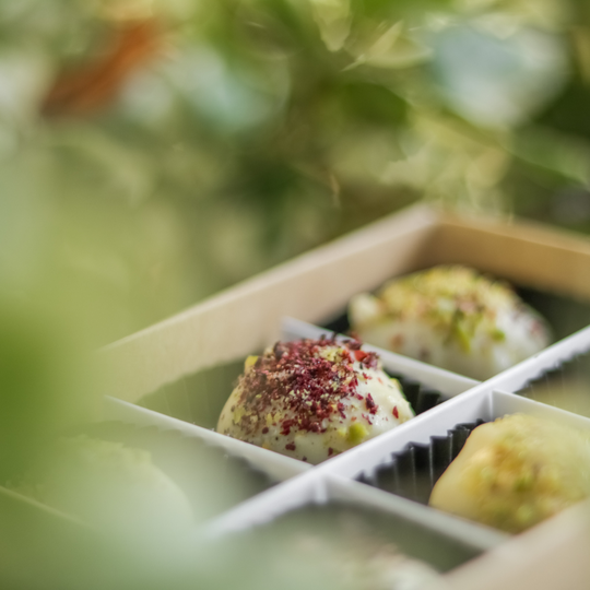 Cardamom And Hibiscus Burfi Truffles