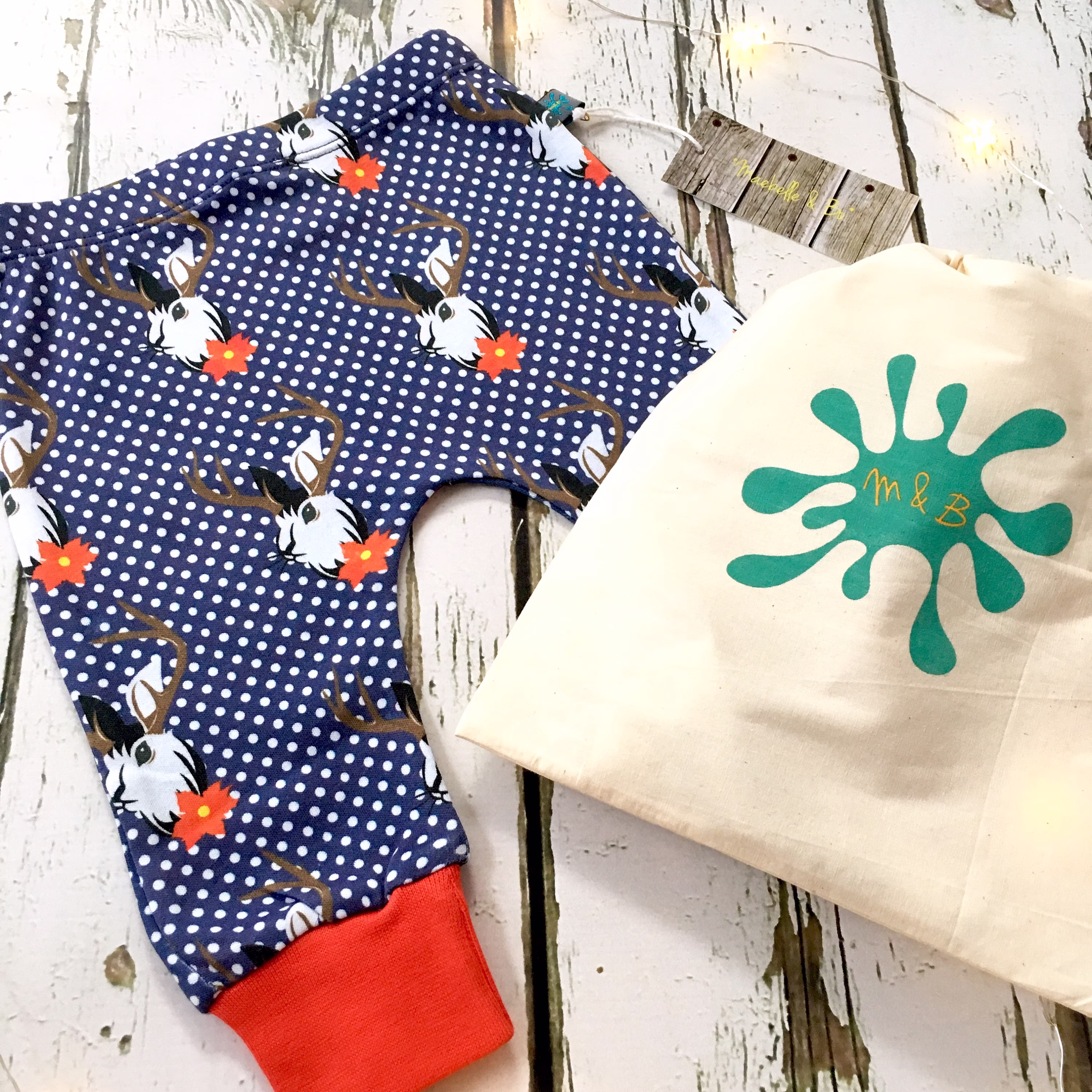 Jackalopes Baby Leggings, Organic Clothes, Trousers, Jackalopes, Pants, Rabbit, Bunny Leggings