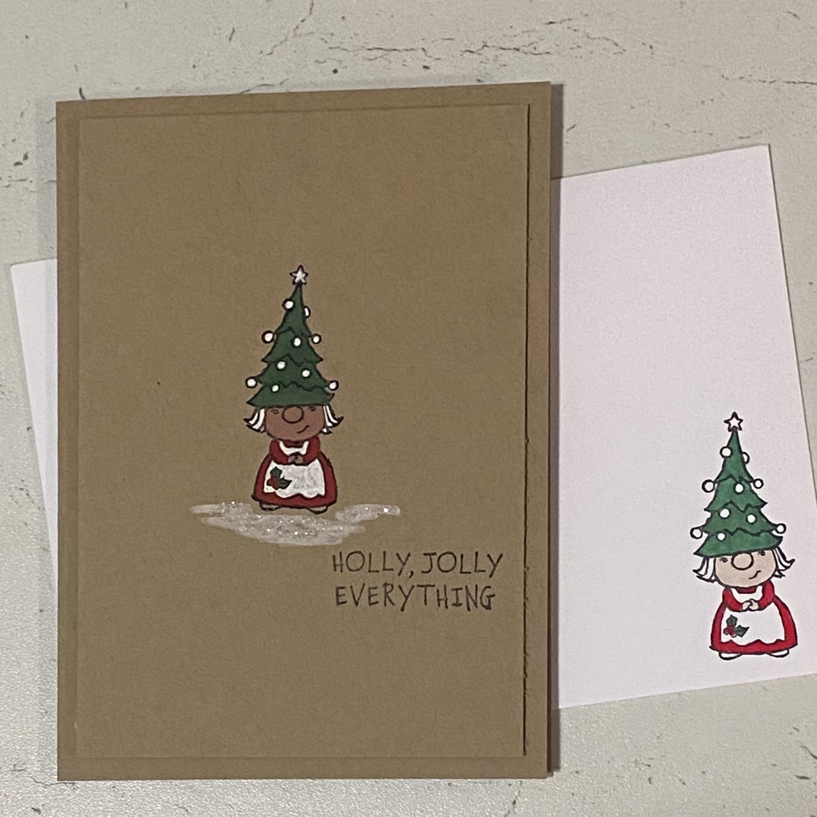 Christmas Gnome, Festive, Snow, Card, Seasonal Greeting Gnomes, Hanukkah Girl Gnome, Female Gnome