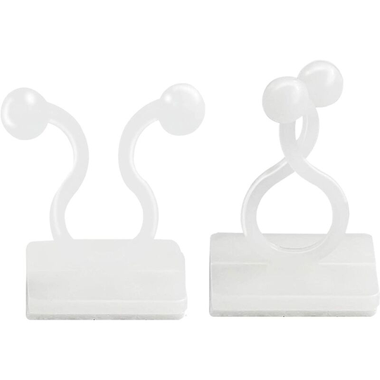 Plant clips, self-adhesive support clips for garden plants for climbing plants with clip stickers (100pcs)