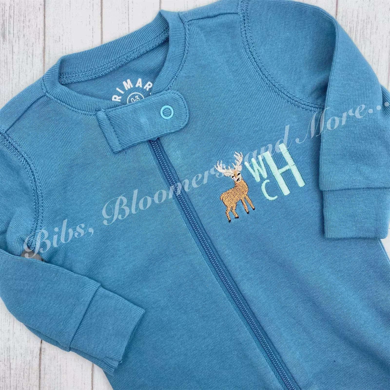 Organic Zip Front Footie Sleeper, Monogrammed Baby Personalized Sleeper