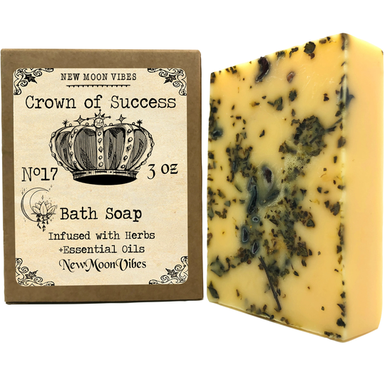 Crown Of Success Money Love Spell Wicca Soap Bar Herbal Ritual Bath Eliminate Blockage Remove Obstacles Clear Path Invoke
