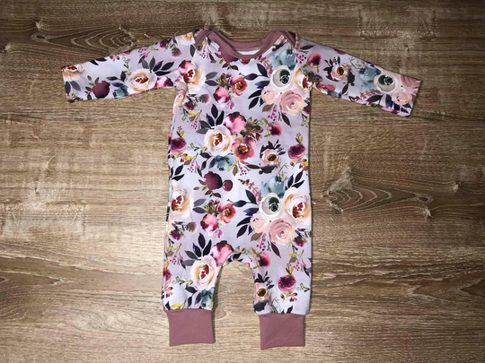 Organic Floral Romper | Baby Girls
