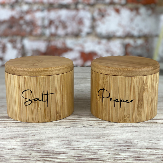 Bamboo Salt & Pepper Spices Box