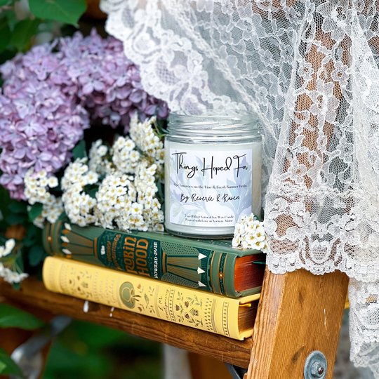 Things Hoped For | Ripe Tomatoes On The Vine & Fresh Summer Herbs Natural Soy Wax Candle Literary Inspired Book Lover Gift 7 Oz