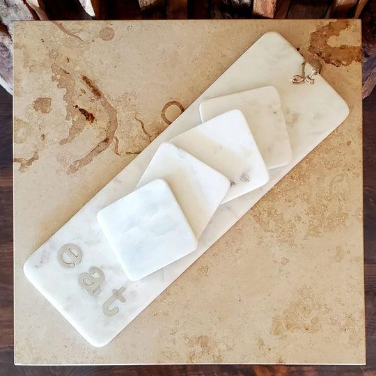Exotic Rainbow River Marble Charcuterie Tray & Coaster Or Tapas Set Ships Free Himalayan Salt