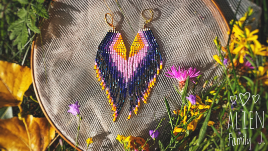 Seed Bead Earrings, Boho Beaded Earrings