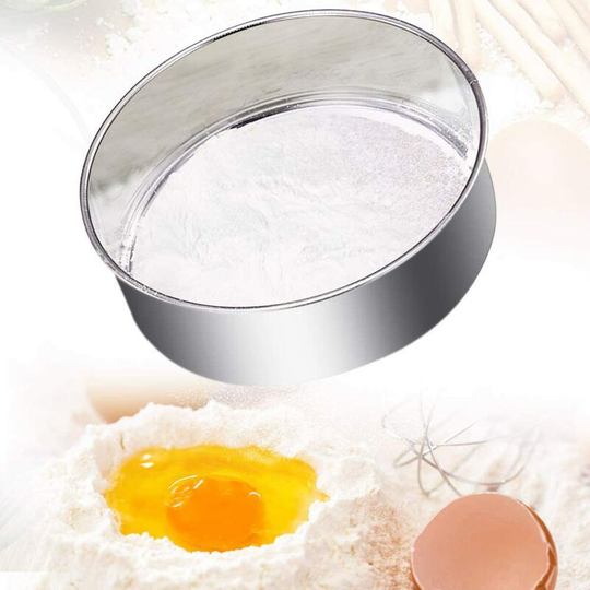 Stainless Steel Flour Sifter Fine Mesh Pastry Sieve Stainless Steel Pastry Sieve Flour Sieve 15*15*4.5cm Flour Cake Vegetable Professional Flour