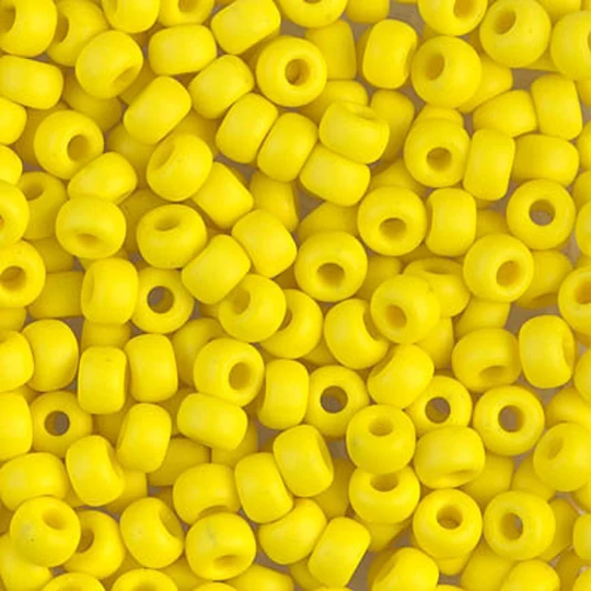 Miyuki Seed Beads 6/0 Matte Opaque Yellow, 0404F