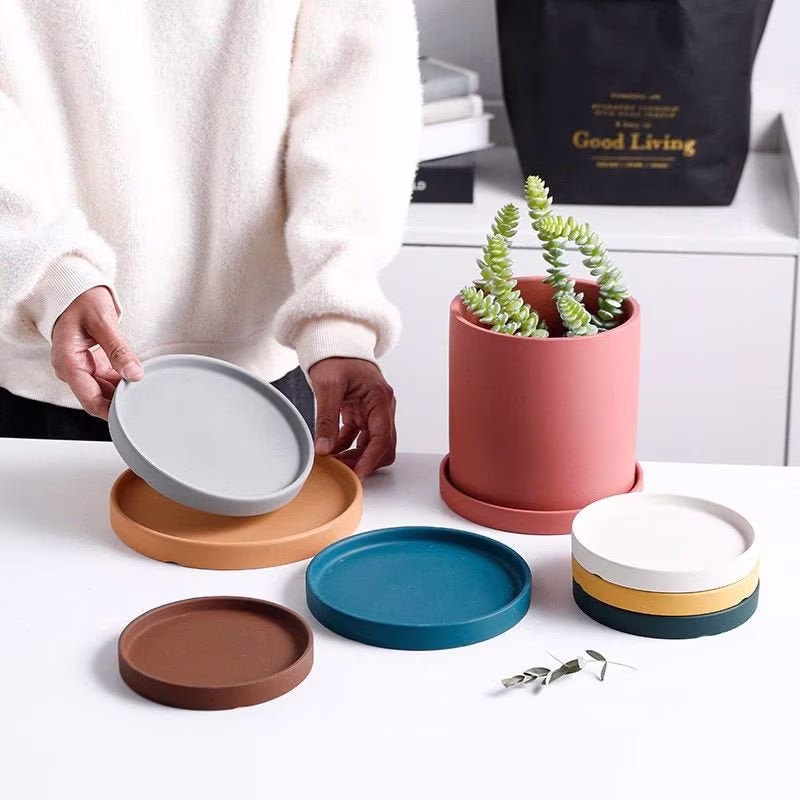 Colorful Ceramic Planter Saucer, Tray Variety, Minimalist Tray, Plate, Storage Jewelry Dish